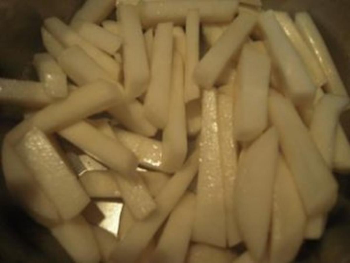 Kugelrettichgemüse an Schnitzel und Kartoffelecken - Rezept - Bild Nr. 4