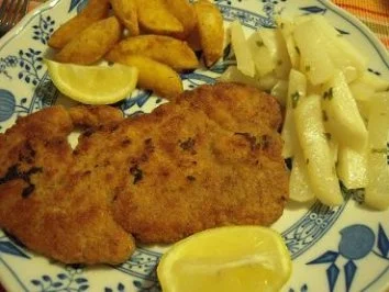 Kugelrettichgemüse an Schnitzel und Kartoffelecken - Rezept - Bild Nr. 9