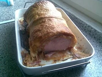 Kassler Im Blätterteig Wie Lange Im Backofen Kassler im Blätterteig - einfach - 114 kcal/100g