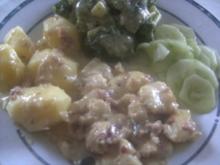 Pangasius in Curry-Sahne ,,, Brokoli und  Salzkartoffeln    , ich wollte mal eine andere Variante probieren. - Rezept