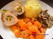 Rezept: Putenroulade mit Mรถhrengemรผse Putenroulade mit Mรถhrengemรผse - Rezept