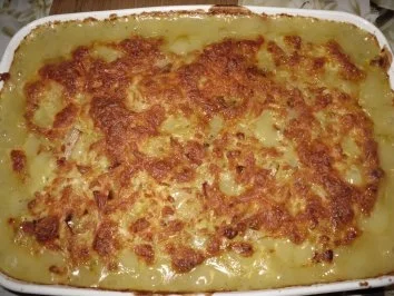 Spargel-Schinken-Auflauf mit Käse überbacken - Rezept