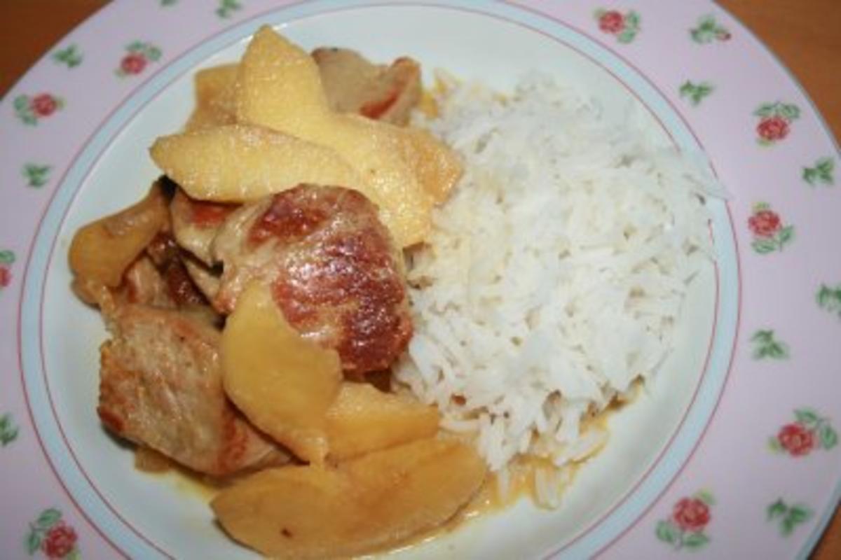 Schweinefilet mit Apfel-Curry - Rezept