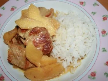 Schweinefilet mit Apfel-Curry - Rezept