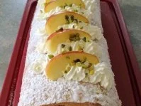 Apfel-Biskuitroulade - Rezept