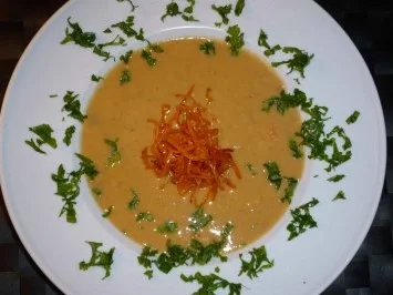 Rezept: Süßkartoffel - Rahmsüppchen Süßkartoffel - Rahmsüppchen - Rezept