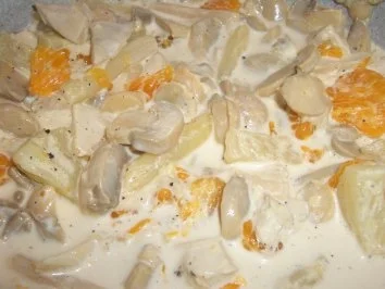 Salate : Pouletbrüstchensalat mit Früchten - Rezept - Bild Nr. 2