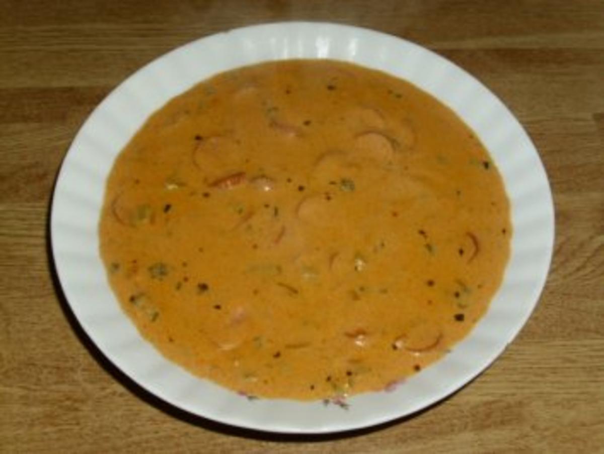 Schinkenwürstchengulasch - Rezept