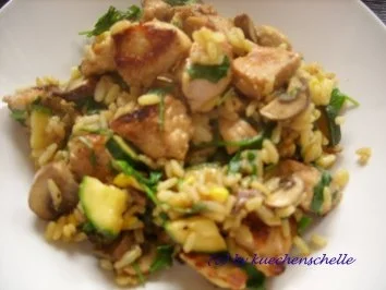 Rezept: Reispfanne mit Putenfleisch Reispfanne mit Putenfleisch - Rezept