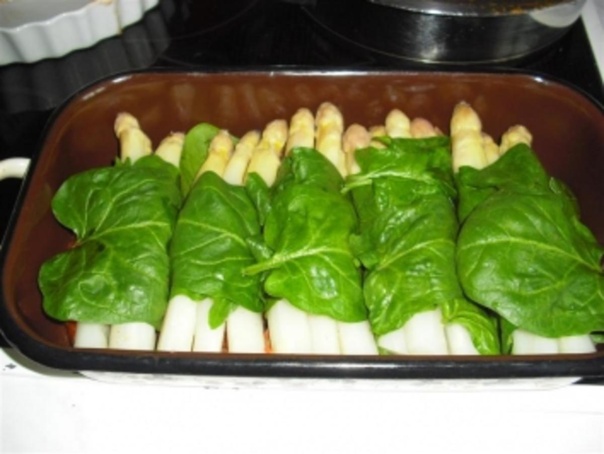 Spargel im Spinat-Käse-Mantel - Rezept - Bild Nr. 2