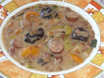 Eintopf: Linsen mit Backpflaumen - Rezept