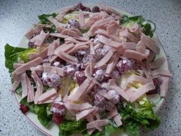 Salatherzen mit Himbeeren - Rezept