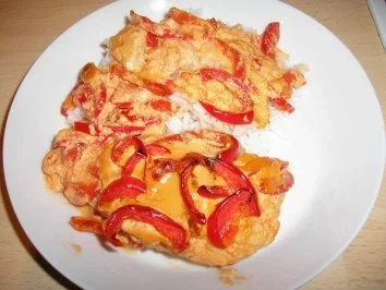 Paprika Sahne Hähnchen - Rezept