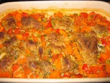 Rezept: Schweinefleisch mit Reis im Ofen Bild Nr. 2 Schweinefleisch mit Reis im Ofen - Rezept - Bild Nr. 2