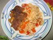 Schweinefleisch mit Reis im Ofen - Rezept