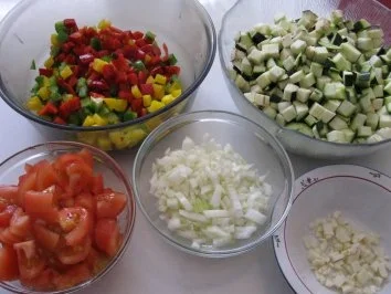 Pisto Manchego  -  Gemüsepfanne aus der Mancha - Rezept - Bild Nr. 2