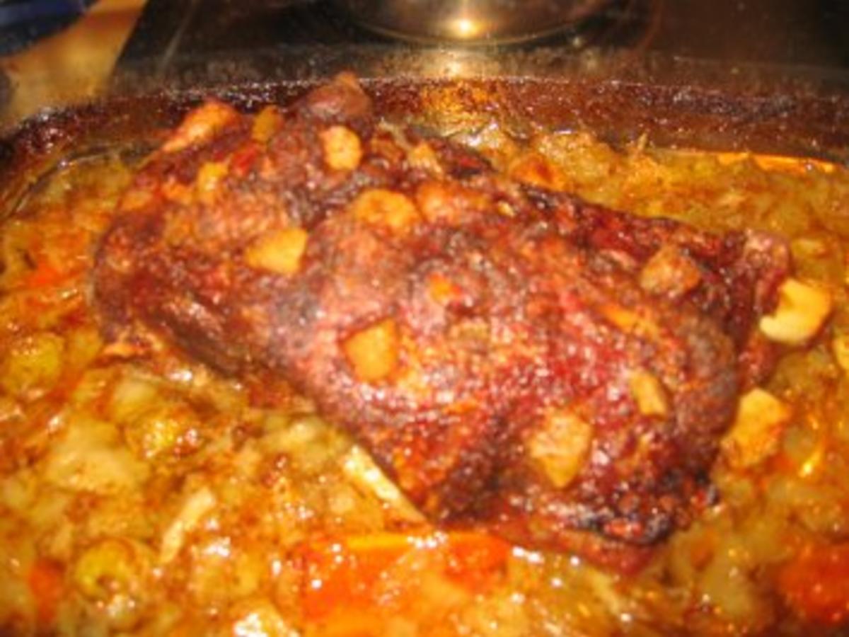Fleisch: Gespickter Schweinehals - einfach - 183 kcal/100g