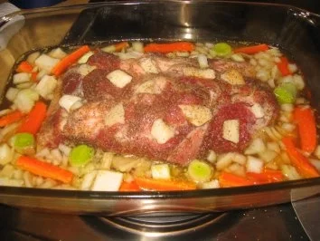 Rezept: Fleisch: Gespickter Schweinehals Bild Nr. 3 Fleisch: Gespickter Schweinehals - Rezept - Bild Nr. 3