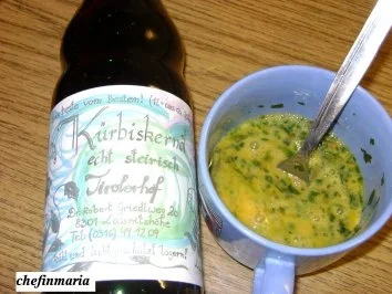 Rezept: Kräutereierspeis mit Kürbiskernöl Bild Nr. 2 Kräutereierspeis mit Kürbiskernöl - Rezept - Bild Nr. 2