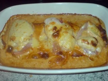 Hähnchenbrust-Cordon-Bleu mit Rahmsoße - Rezept - Bild Nr. 4