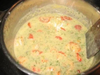 Rezept: Meeresfrüchte: Flußkrebsfleisch in Dill-Käse-Sößchen Bild Nr. 2 Meeresfrüchte: Flußkrebsfleisch in Dill-Käse-Sößchen - Rezept - Bild Nr. 2