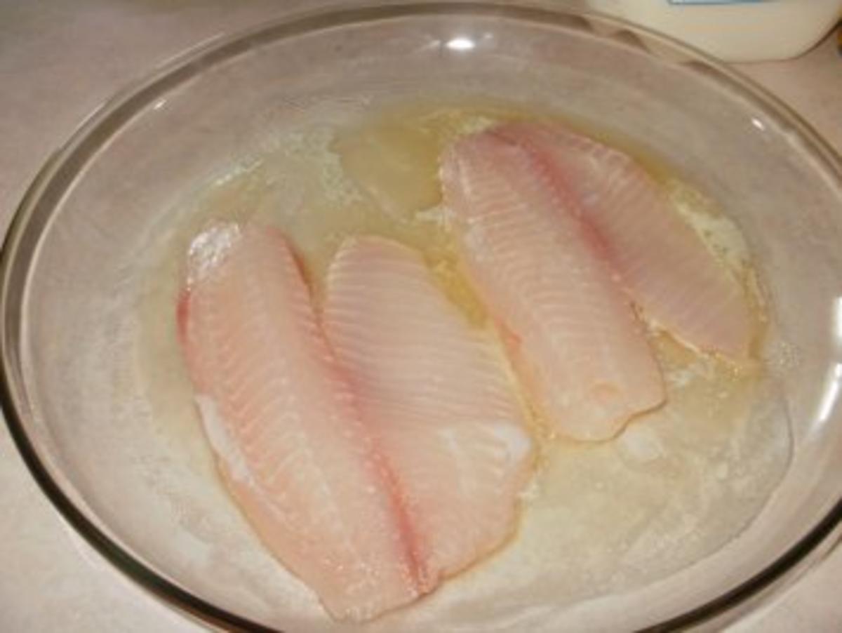 Fisch - Lachs oder  weisser Fisch nach Geschmack mit Creme Makaronies- Gebackener Fisch - Rezept - Bild Nr. 3