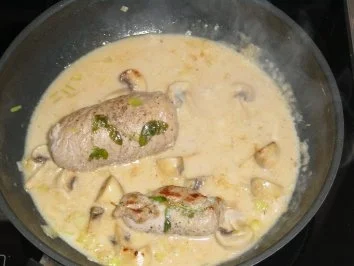 Rezept: Kalbsröllchen mit Champignos & Grünen Bohnen Bild Nr. 2 Kalbsröllchen mit Champignos & Grünen Bohnen - Rezept - Bild Nr. 2