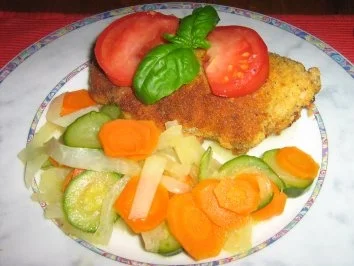 Schmetterlingsschnitzel lecker gefüllt mit Tomate-Mozzarella - Rezept