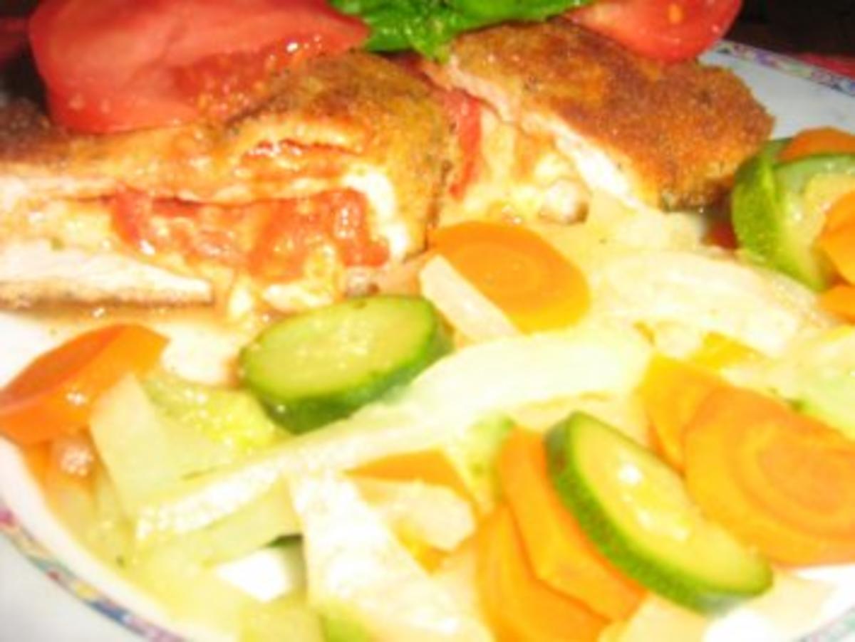 Schmetterlingsschnitzel lecker gefüllt mit Tomate-Mozzarella - Rezept - Bild Nr. 2