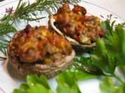 Champiñones rellenos con Chorizo - Gefüllte Champignons mit Paprikawurst - Rezept