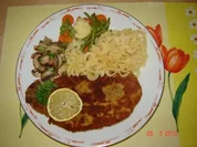 Fleisch : Kotelett paniert mit Beilagen (Bilder on...) - Rezept