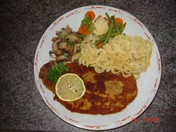 Fleisch : Kotelett paniert mit Beilagen (Bilder on...) - Rezept - Bild Nr. 5