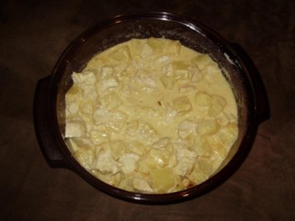 Putenbrustgeschnetzeltes mit Ananas - Zwiebel - Sahne - Soße - Rezept
