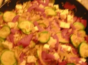 Weizen-Gemüse-Feta-Pfanne - Rezept