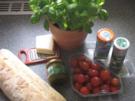 Bruschetta mit Parmesan und Pesto - Rezept