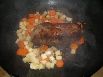 Rezept: Rostbraten auf Gemüse Bild Nr. 3 Rostbraten auf Gemüse - Rezept - Bild Nr. 3