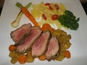 Rostbraten auf Gemüse - Rezept