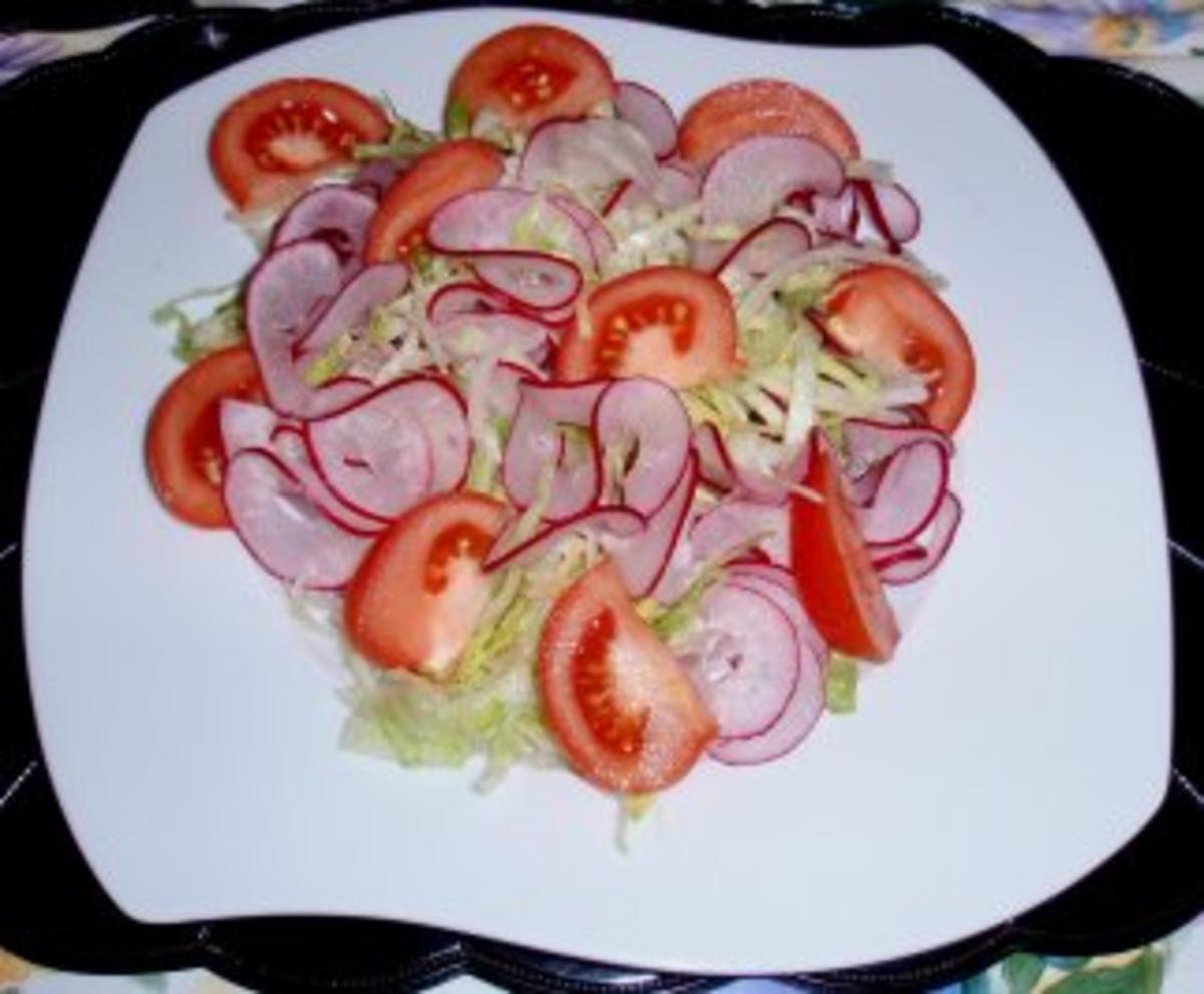 Abend-Feinschmecker-Salat mit gefüllten Schinkenröllchen - Rezept - Bild Nr. 4