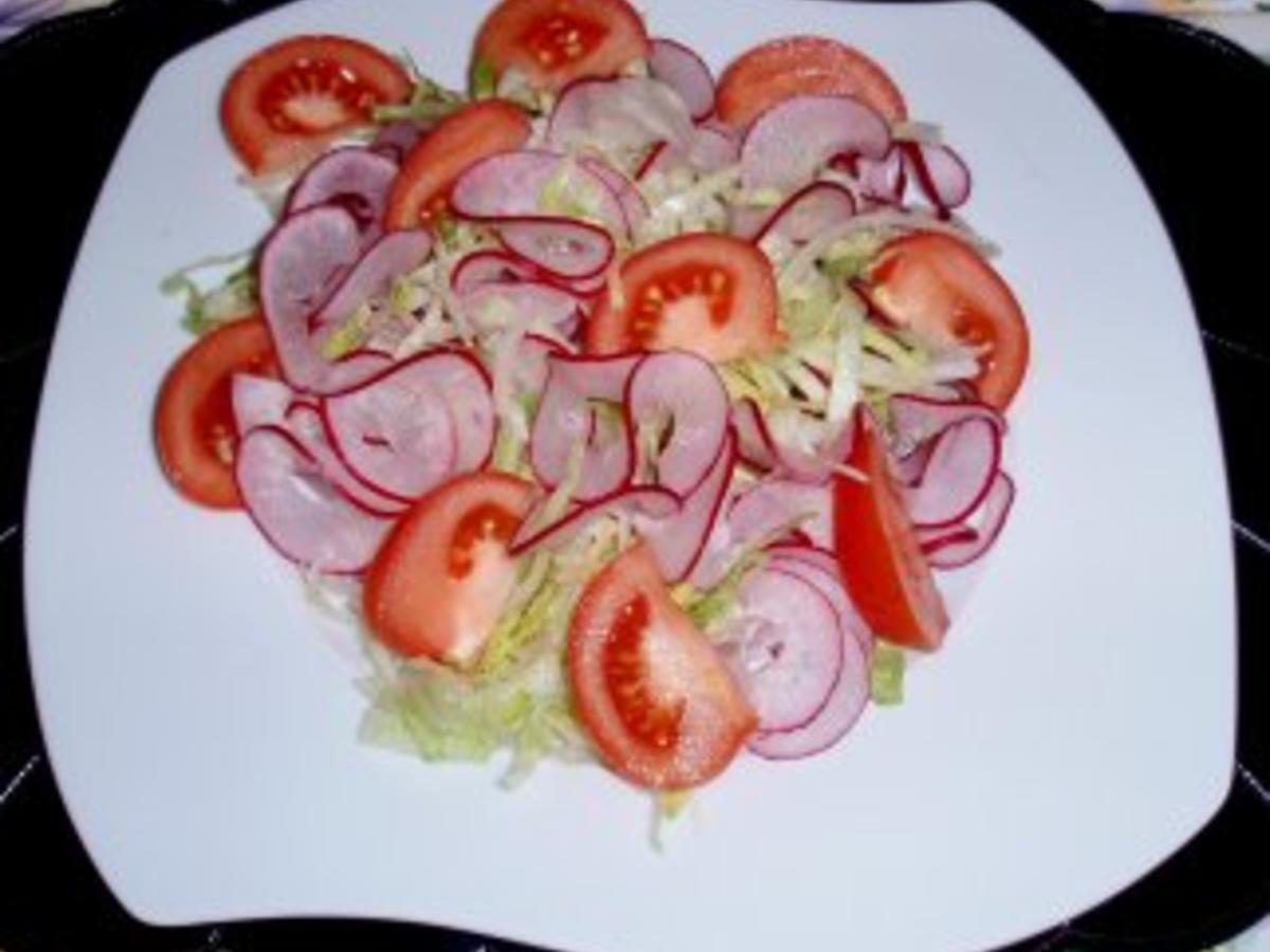 Abend-Feinschmecker-Salat mit gefüllten Schinkenröllchen - Rezept ...