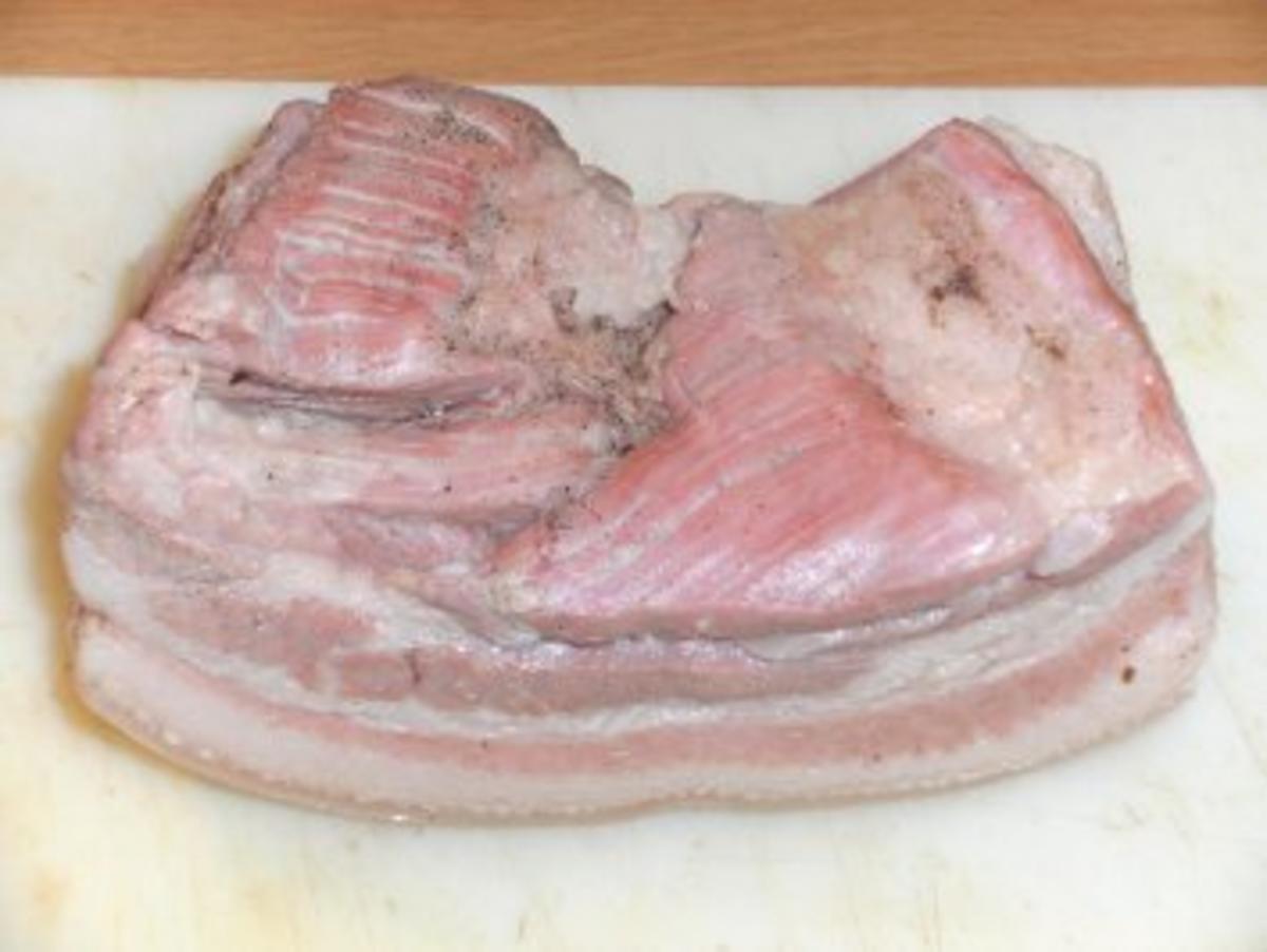 Wursten: Schweinebauch, gepökelt und gekocht - Rezept - Bild Nr. 5