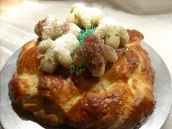 Oster-Hefeteig-Nest mit Marzipan-Lämmchen - Rezept - Bild Nr. 3