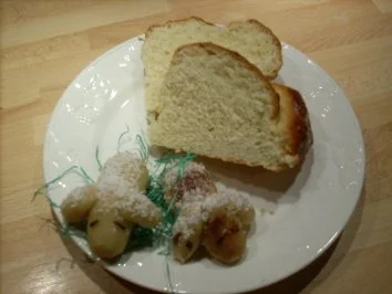 Oster-Hefeteig-Nest mit Marzipan-Lämmchen - Rezept - Bild Nr. 6