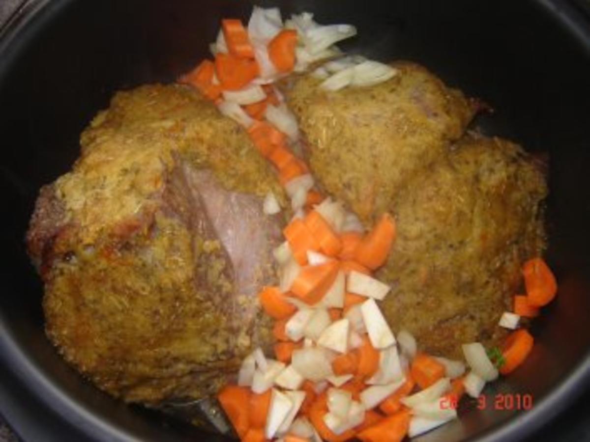 Fleisch : Rinderbraten mit Senfkruste - Rezept - kochbar.de