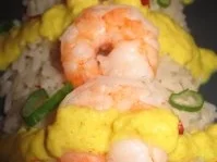 Exotische Garnelen in Kokos-Mango-Creme mit Reis - Rezept