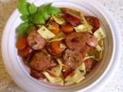 Nudeleintopf mit Cabanossi - Rezept