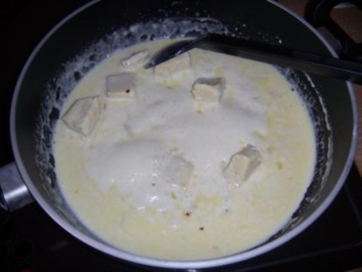 Sahne-Käse-Kräuter-Soße zu Käsemaultaschen oder Pasta - Rezept - Bild Nr. 3