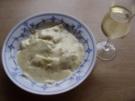 Sahne-Käse-Kräuter-Soße zu Käsemaultaschen oder Pasta - Rezept