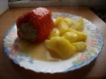 Paprikaschoten mit Kartoffeln - Rezept