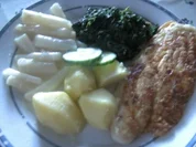 Rezept: Rotbarschfilet gebuttertes Schwarzwurzelgemรผse Spinat und Salzkartoffeln Rotbarschfilet gebuttertes Schwarzwurzelgemรผse Spinat und Salzkartoffeln - Rezept