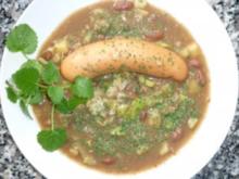 Wachtelbohnensuppe mit Hack - Rezept